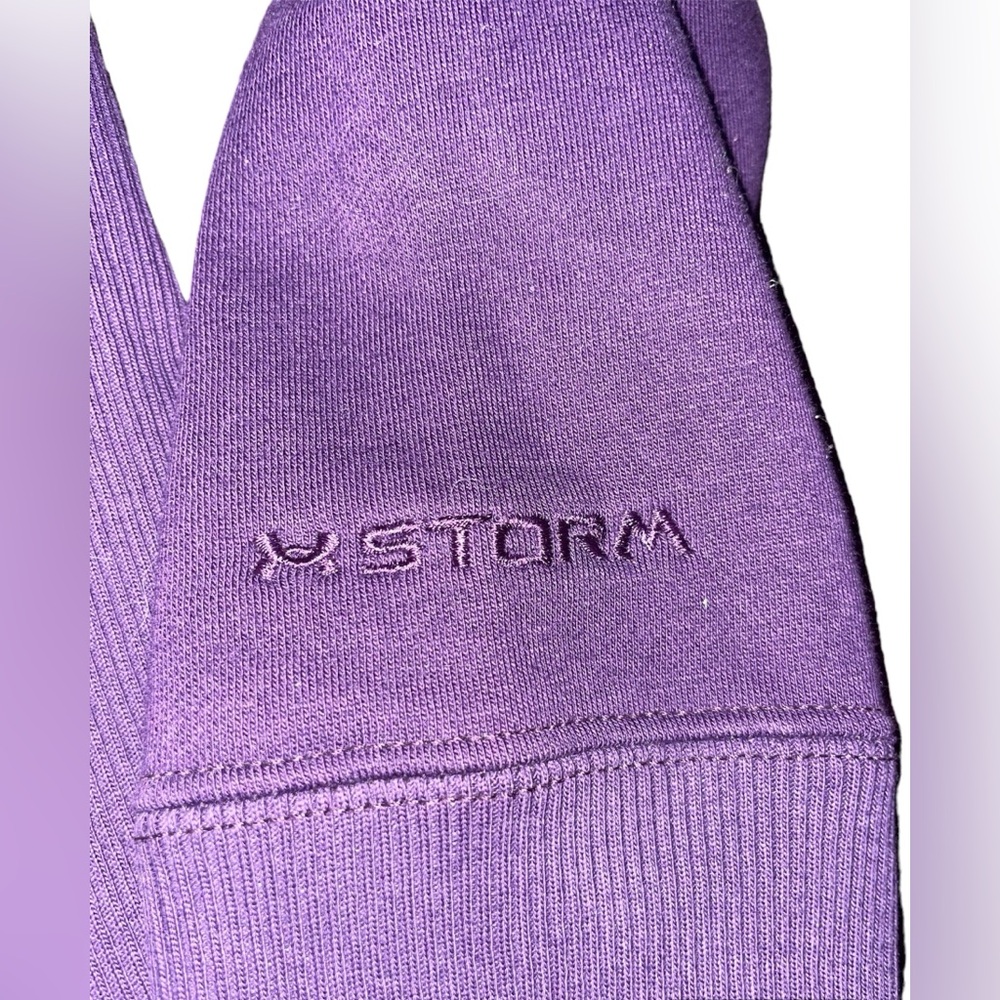 Under Armour women’s Fleece Storm Hoodie Purple and Neon Green S - Picture 3 of 5